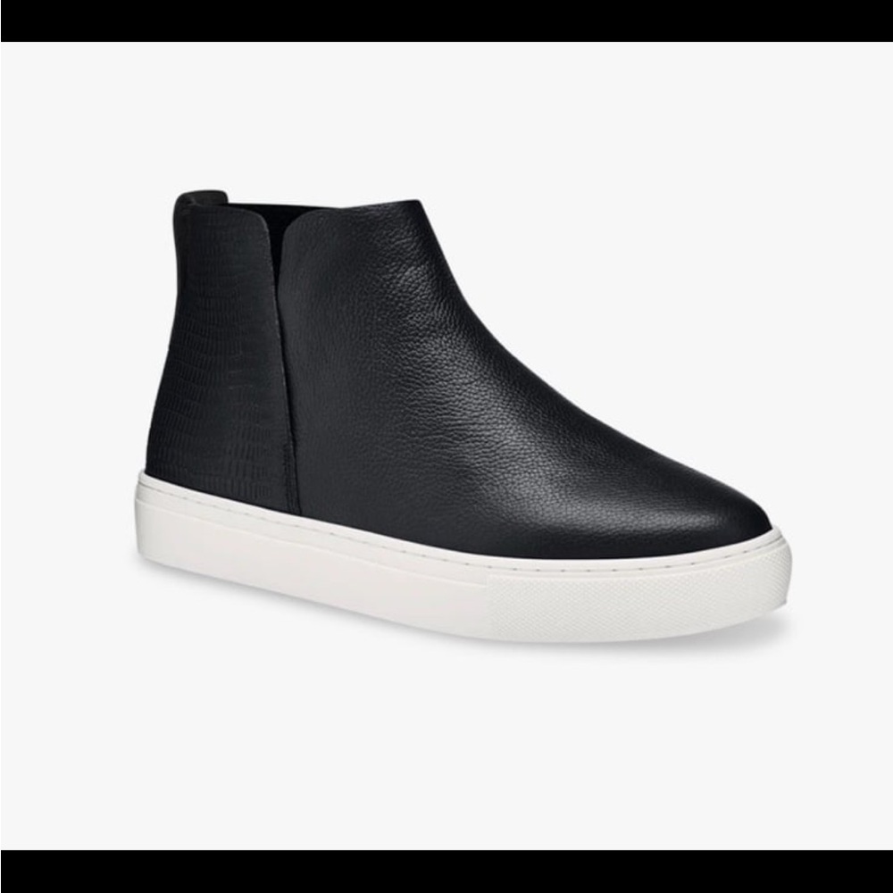 BIRDIES The Falcon Black Leather Sneaker Bootie Womens Size 11